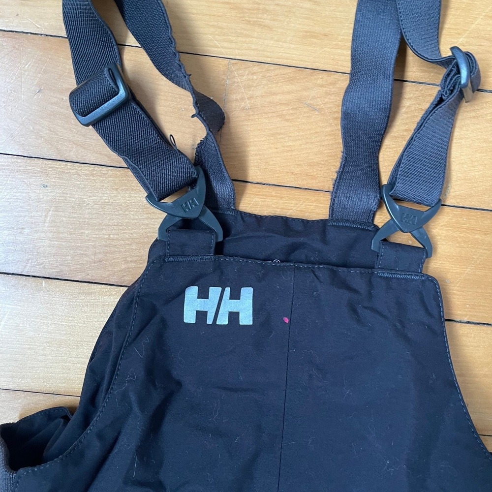 Helly Hansen Kids Snow Bib Overalls Black Navy Blue Size 110/5 Waterproof Ski - Picture 3 of 7